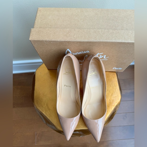 Christian Louboutin Pigalle 100 Patent Nude Shoes, Size 40 (US 9) - Picture 13 of 17